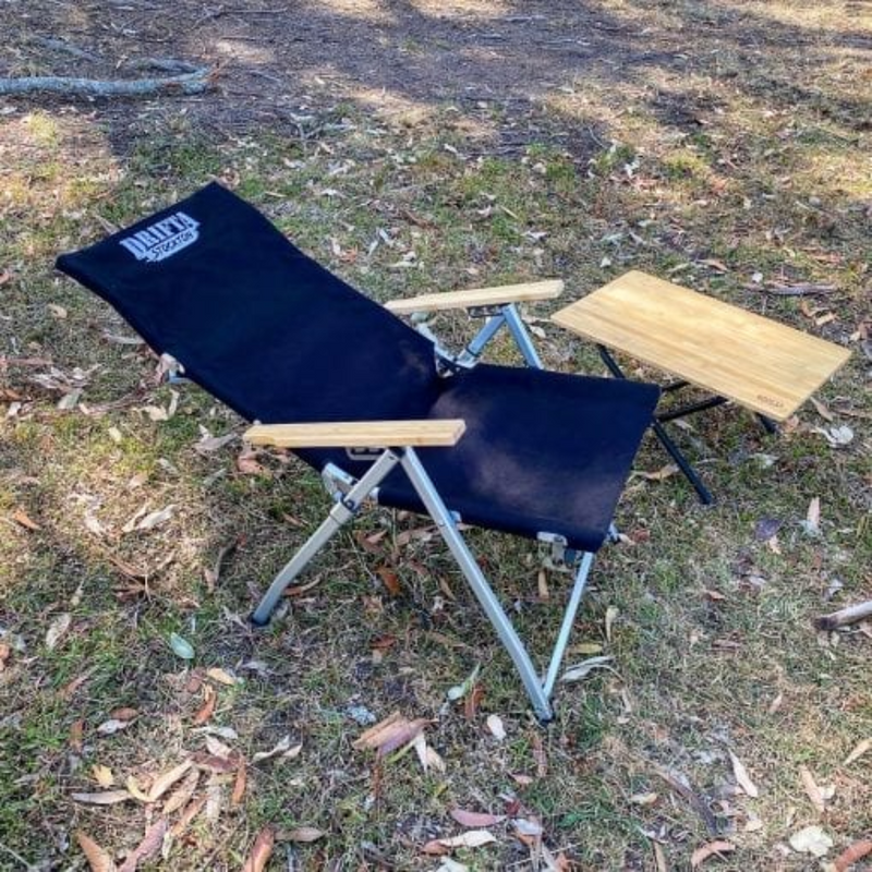 Load image into Gallery viewer, DRIFTA STOCKTON DELUXE RECLINING CAMP CHAIR BLACK