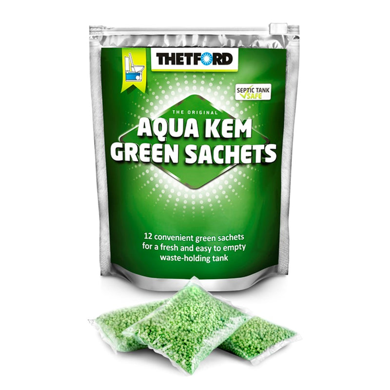Load image into Gallery viewer, THETFORD AQUA KEM SACHETS GREEN 12 PACK