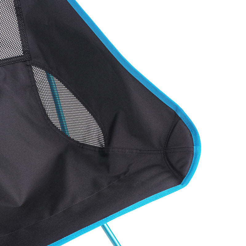 Load image into Gallery viewer, HELINOX CHAIR TWO BLACK WITH CYAN BLUE FRAME