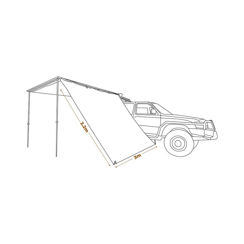 Load image into Gallery viewer, OZTRAIL BLOCKOUT AWNING SIDE WALL 3M
