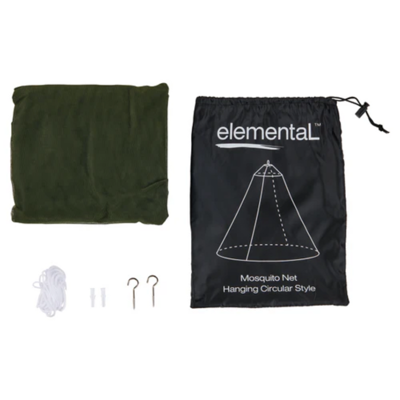 Load image into Gallery viewer, ELEMENTAL SINGLE CIRCULAR MOSQUITO NET GREEN