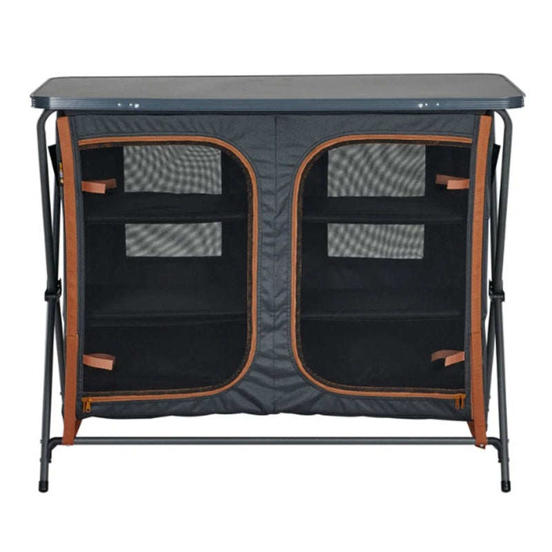Load image into Gallery viewer, OZTRAIL DELUXE FOLDING 3 SHELF DOUBLE CUPBOARD