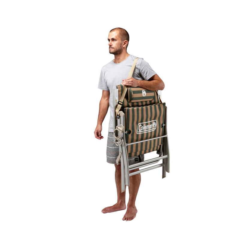 Load image into Gallery viewer, COLEMAN CHAIR FLAT FOLD 5 POS PADDED STEEL ARM