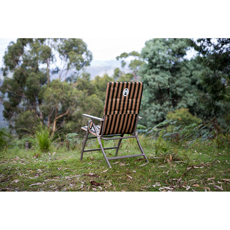 Load image into Gallery viewer, COLEMAN CHAIR FLAT FOLD 5 POS PADDED STEEL ARM