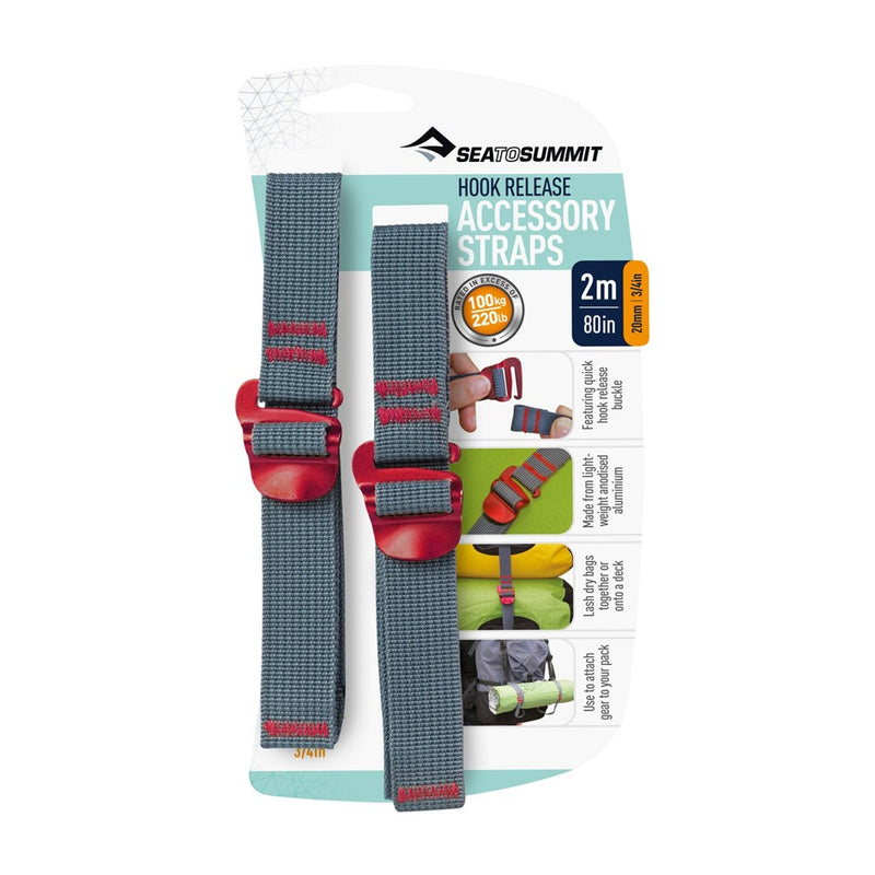 Load image into Gallery viewer, SEA TO SUMMIT ACCESSORY STRAP HOOK 20MM 2M RED