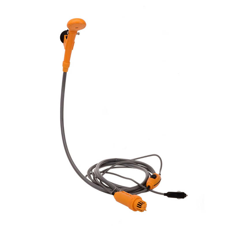 Load image into Gallery viewer, WILDTRAK 12V CAMP SHOWER WITH MESH BAG