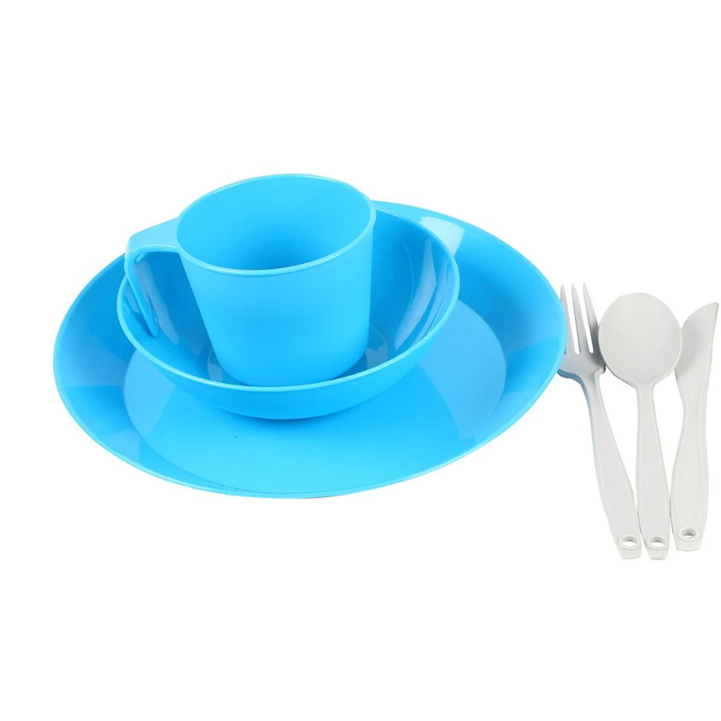 Load image into Gallery viewer, WILDTRAK CAMP DINNER SET 6 PIECE WITH NET BAG