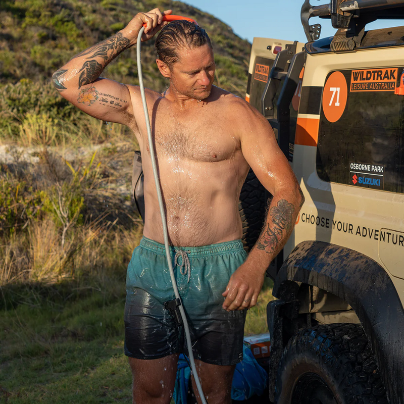Load image into Gallery viewer, WILDTRAK 12V CAMP SHOWER RECHARGEABLE