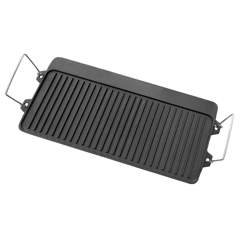 Load image into Gallery viewer, WILDTRAK REVERSIBLE GRIDDLE CAST IRON FOR 3 BURNER STOVE