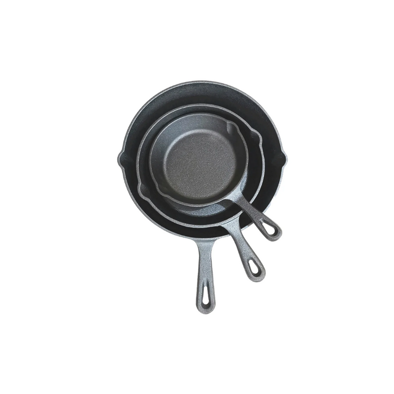 Load image into Gallery viewer, WILDTRAK CAST IRON FRYING PAN SET OF 3