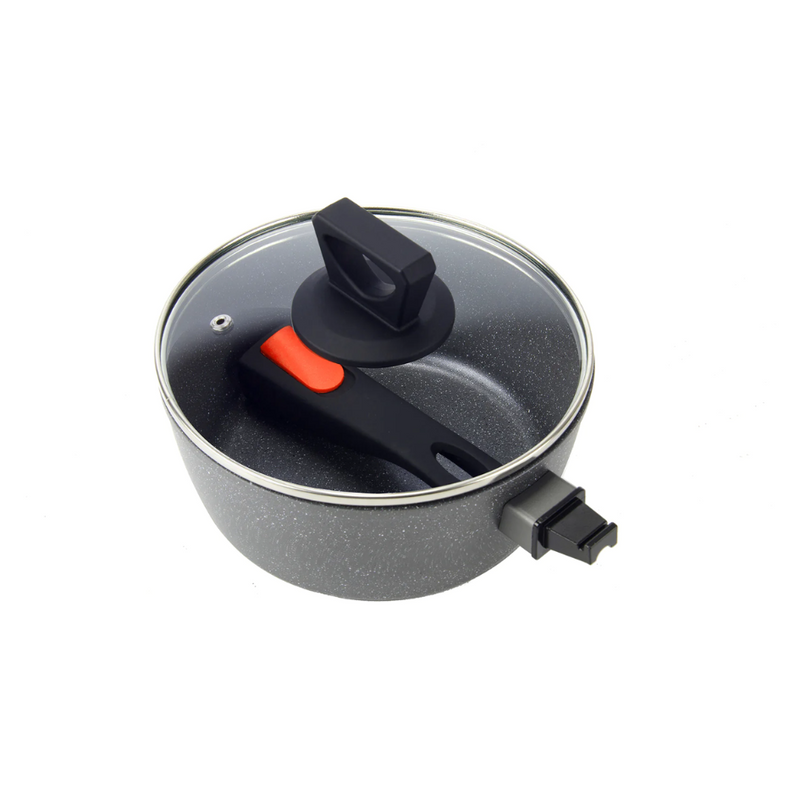Load image into Gallery viewer, WILDTRAK COMPACT SAUCEPAN 18CM NON STICK WITH DETACHABLE HANDLE