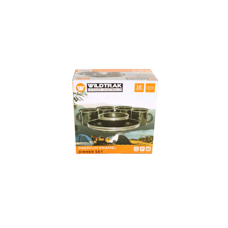 Load image into Gallery viewer, WILDTRAK PREMIUM ENAMEL DINNER SET 12 PIECE