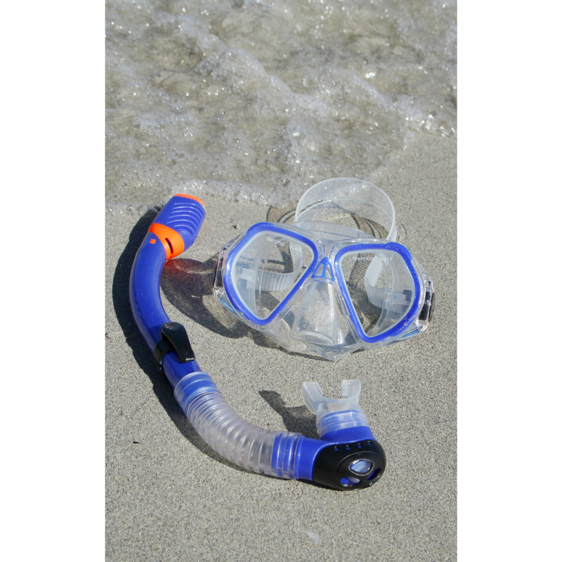 Load image into Gallery viewer, WILDTRAK MASK SNORKEL SET CHELLY KIDS PVC BLUE