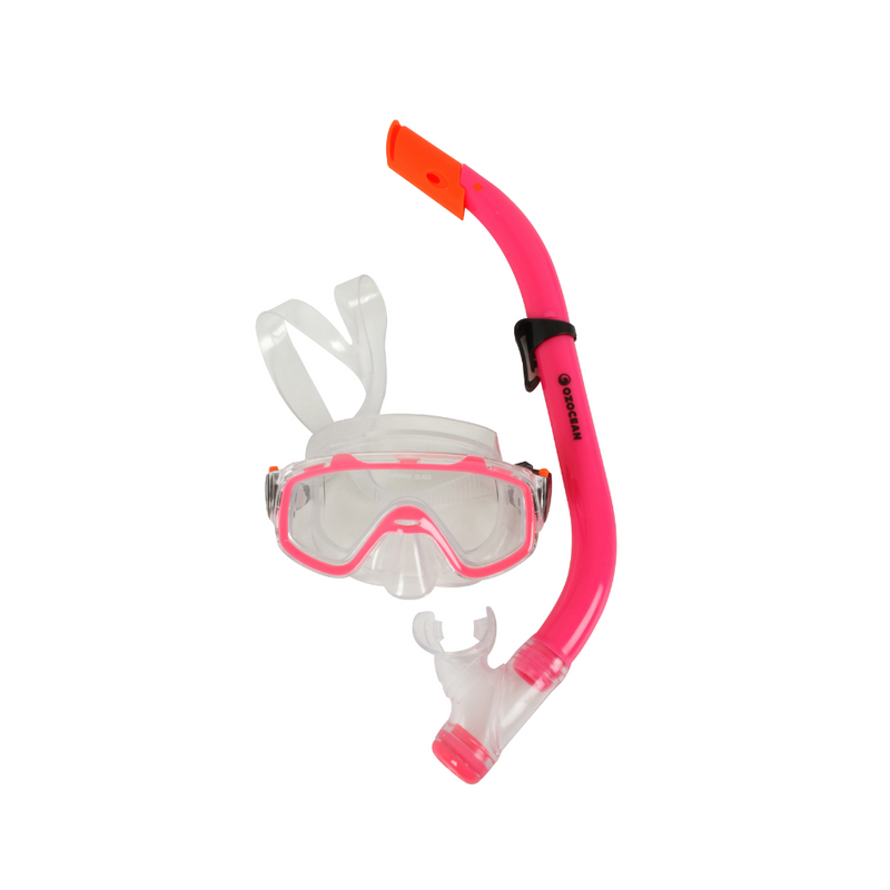 Load image into Gallery viewer, WILDTRAK MASK SNORKEL SET SHELLY KIDS PVC PINK