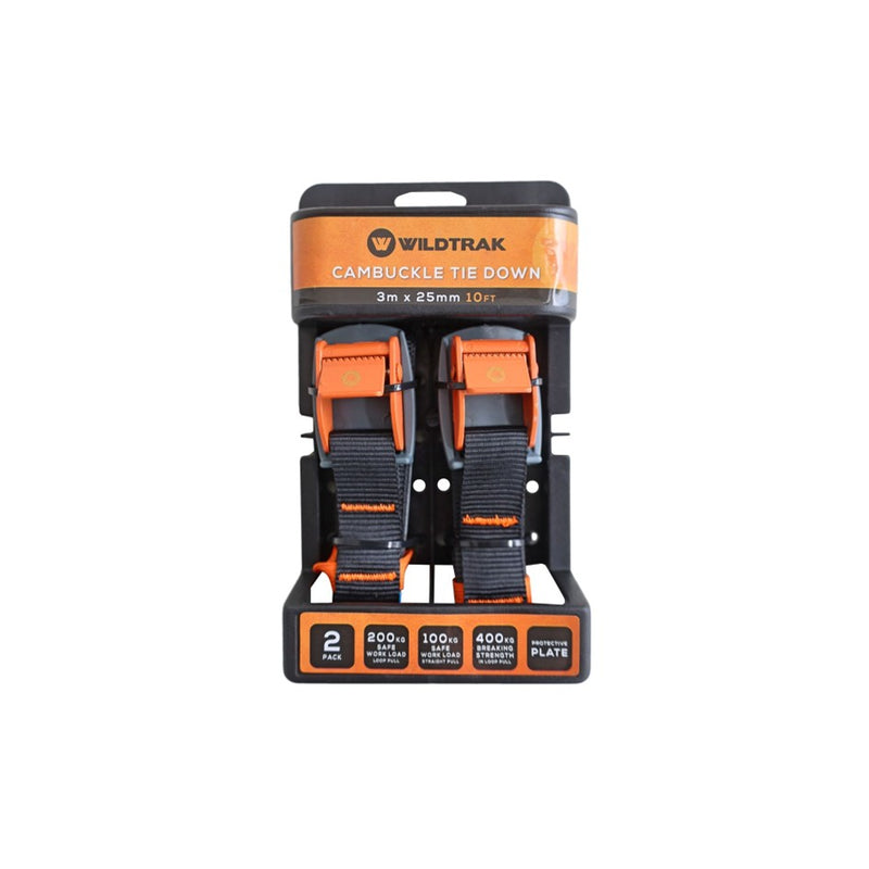 Load image into Gallery viewer, WILDTRAK CAMBUCKLE TIE DOWN STRAP 2PK 3MX2.5CM