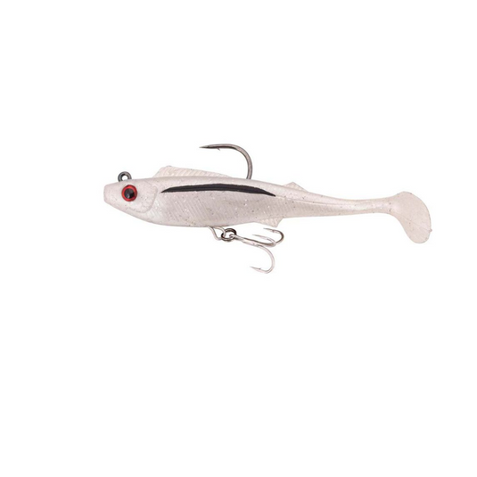 BERKLEY SHIMMA PRO RIG [SZ:4.5 INCH CLR:PEARL WHITE SILVER]