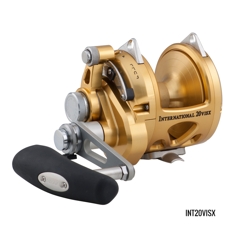 Load image into Gallery viewer, PENN INTERNATIONAL VISX OVERHEAD LEVER DRAG REEL [SZ:20VISX GOLD]
