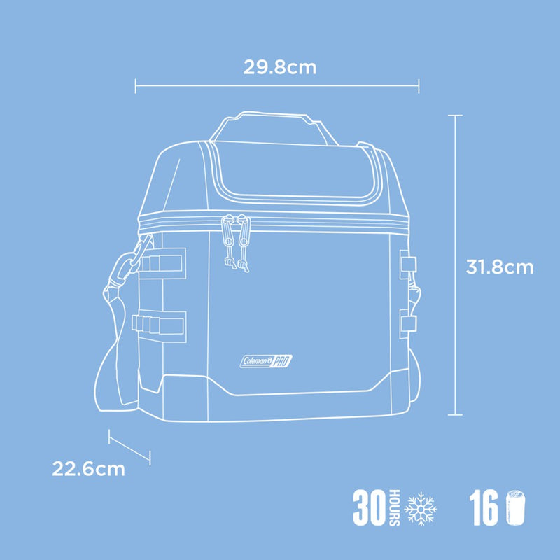 Load image into Gallery viewer, COLEMAN COOLER PRO 16 CAN SOFT COOLER BLUE SKY 
