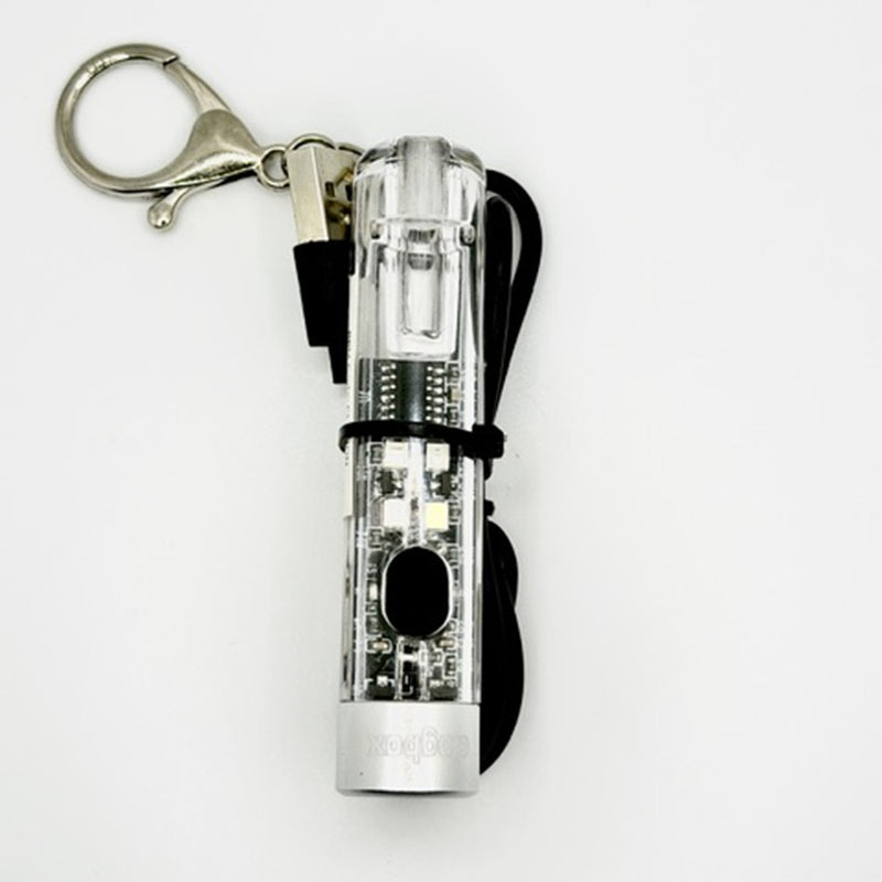 Load image into Gallery viewer, DOGBOX LED TORCH WITH SIDE LIGHTS, WHISTLE AND KEY CHAIN RECHARGEABLE

