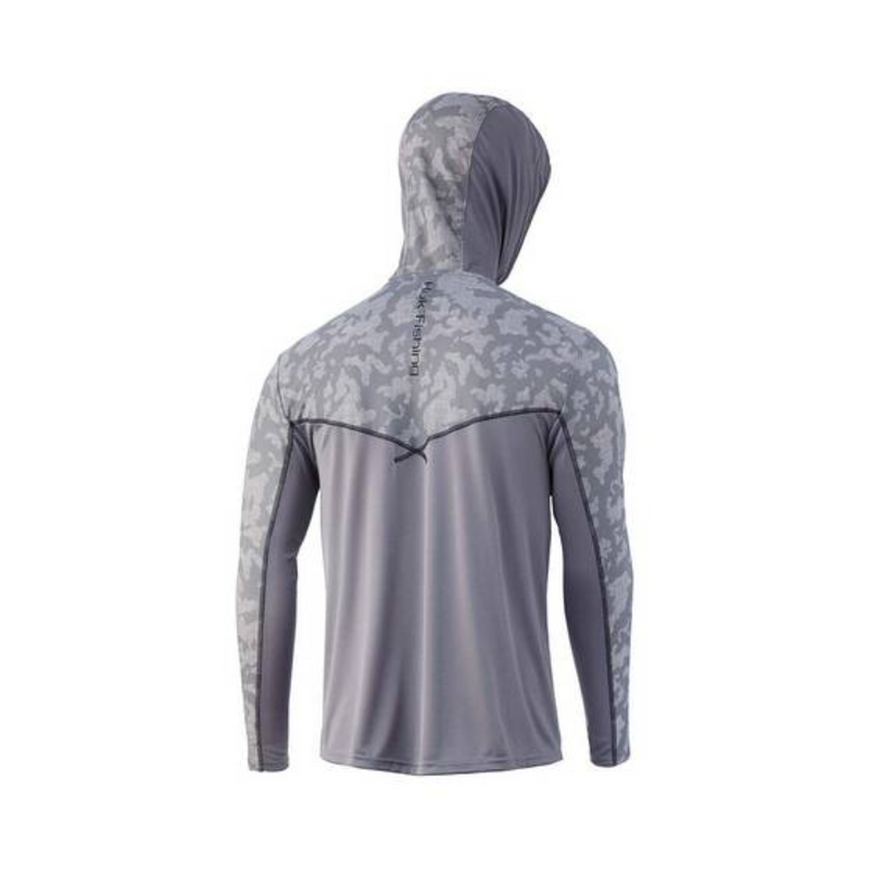 Load image into Gallery viewer, HUK ICON X RUNNING LAKES HOODIE LONG SLEEVE SHIRT MENS [CLR:OVERCAST GREY SZ:2X-LARGE]
