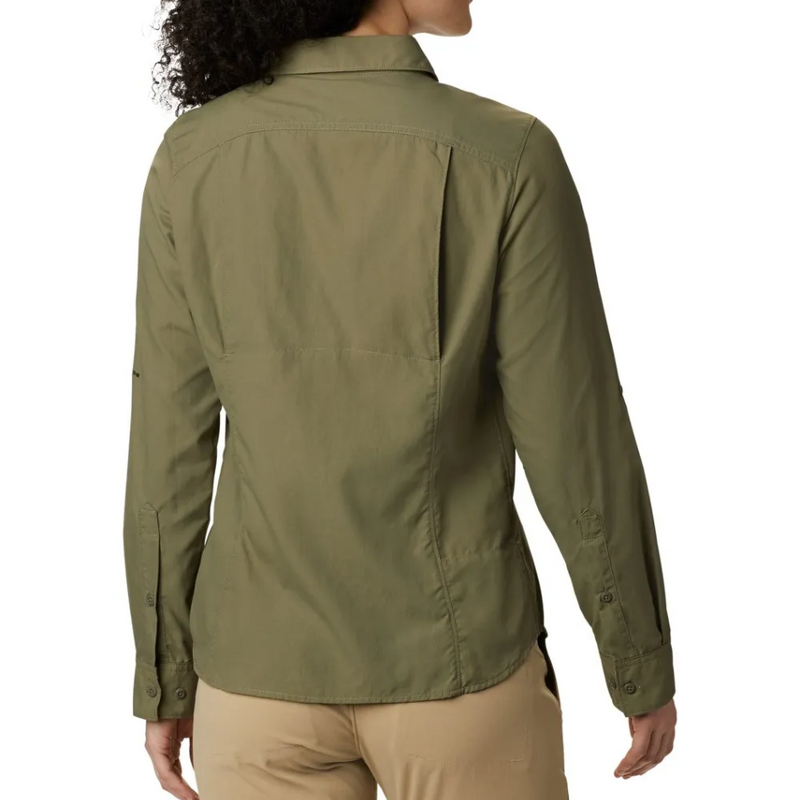 Load image into Gallery viewer, COLUMBIA SILVER RIDGE 2.0 LONG SLEEVE SHIRT WOMENS [CLR:STONE GREEN SZ:X-SMALL]
