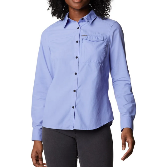COLUMBIA SILVER RIDGE 2.0 LONG SLEEVE SHIRT WOMENS [CLR:SERENITY SZ:LARGE]