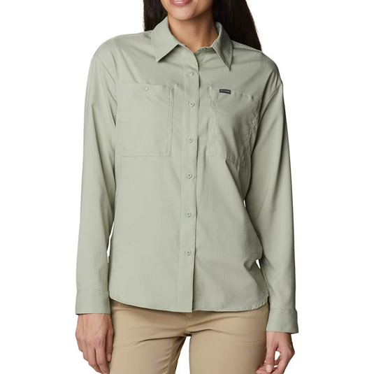 COLUMBIA WOMENS SILVER RIDGE LONG SLEEVED SHIRT [CLR:SAFARI SZ:LARGE]