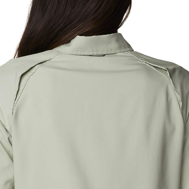Load image into Gallery viewer, COLUMBIA WOMENS SILVER RIDGE LONG SLEEVED SHIRT [CLR:SAFARI SZ:LARGE]
