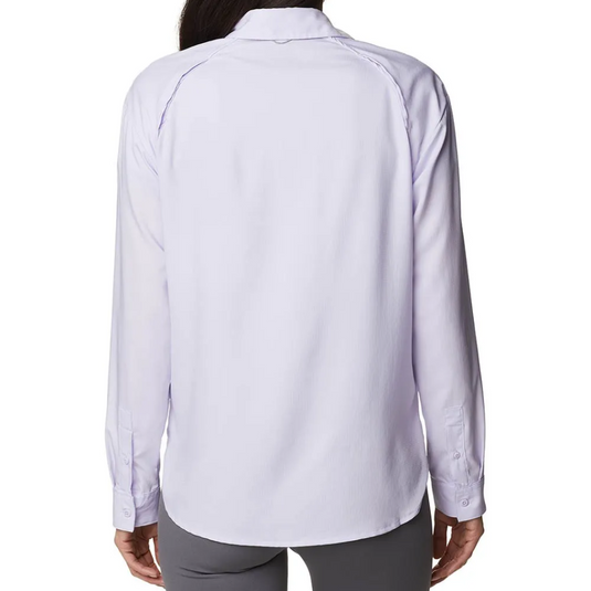 COLUMBIA WOMENS SILVER RIDGE LONG SLEEVED SHIRT [CLR:PURPLE TINT SZ:X-SMALL]