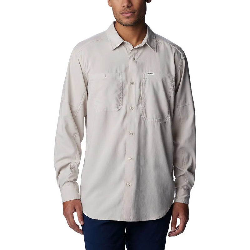 Load image into Gallery viewer, COLUMBIA SILVER RIDGE UTILITY LITE LONG SLEEVE SHIRT MENS [CLR:DARK STONE SZ:X-SMALL]
