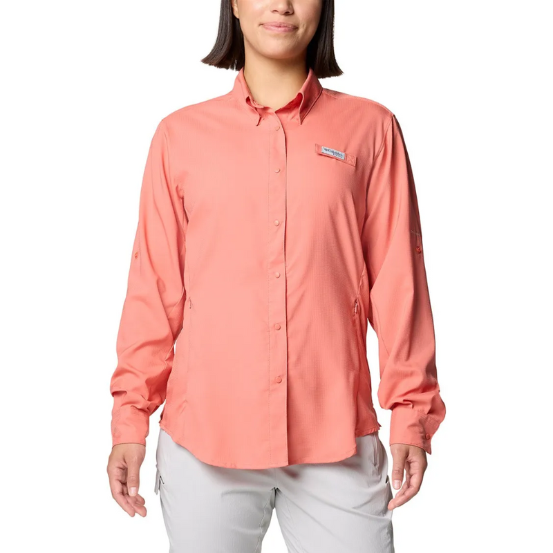 Load image into Gallery viewer, COLUMBIA TAMIAMI II LONG SLEEVE SHIRT WOMENS [CLR:FADED PEACH SZ:X-LARGE]
