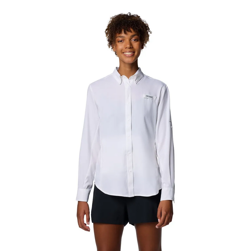 Load image into Gallery viewer, COLUMBIA TAMIAMI II LONG SLEEVE SHIRT WOMENS [CLR:WHITE SZ:LARGE]
