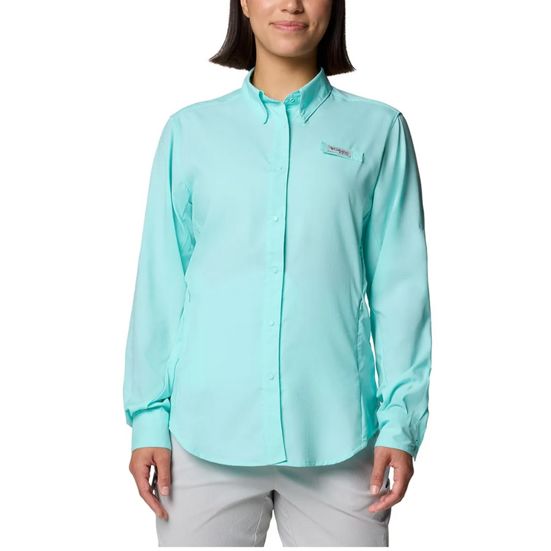 Load image into Gallery viewer, COLUMBIA TAMIAMI II LONG SLEEVE SHIRT WOMENS [CLR:GULF STREAM SZ:MEDIUM]
