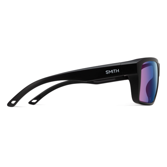 SMITHS OPTICS BACKCAST MATTE BLACK CHROMAPOP GLASS POLARIZED ROSE BLUE MIRROR