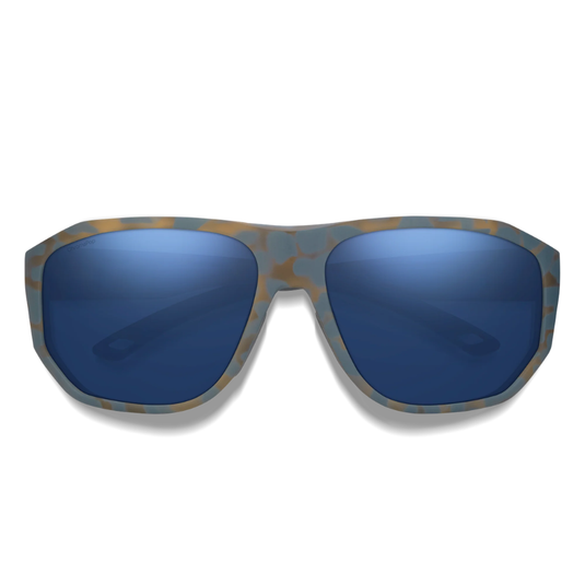 SMITHS OPTICS OUTRIGGER MATTE FLINT/TARMAC TORTOISE CHROMAPOP GLASS POLARIZED DARK BLUE MIRROR