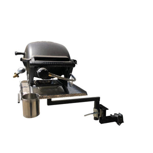 BBQARM KIT 850MM ARM/LARGE TRAY BLACK/DRAWBAR MOUNT