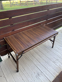 DRIFTA STOCKTON WOODGRAIN LOOK ALUMINIUM TABLE