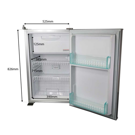 EVAKOOL PLATINUM 110L UPRIGHT FRIDGE/FREEZER BLACK