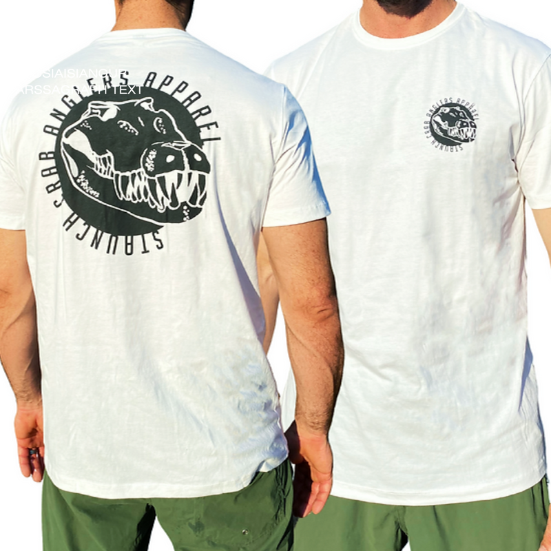 Load image into Gallery viewer, STAUNCH CRAB TEE SHIRT CROC [CLR:WHITE SZ:2X-LARGE]
