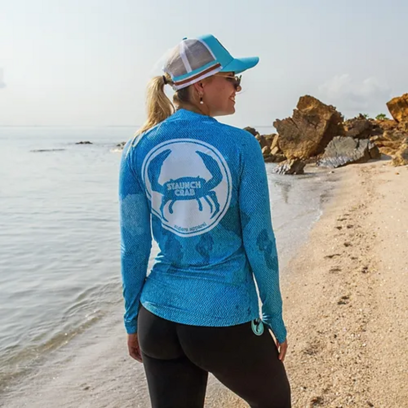 Load image into Gallery viewer, STAUNCH CRAB WOMENS SINIK SEAFOAM UPF50+ LONG SLEEVE FISHING SHIRT [SZ:2X-LARGE]
