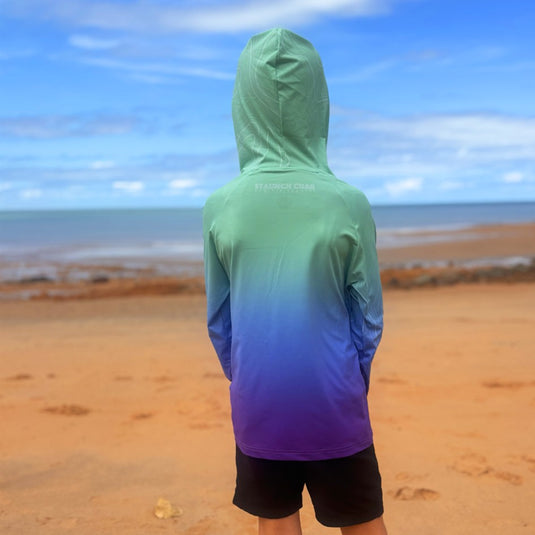 STAUNCH CRAB KIDS CANDY CONTOUR UPF50+ LONG SLEEVE FISHING SHIRT [SZ:6]