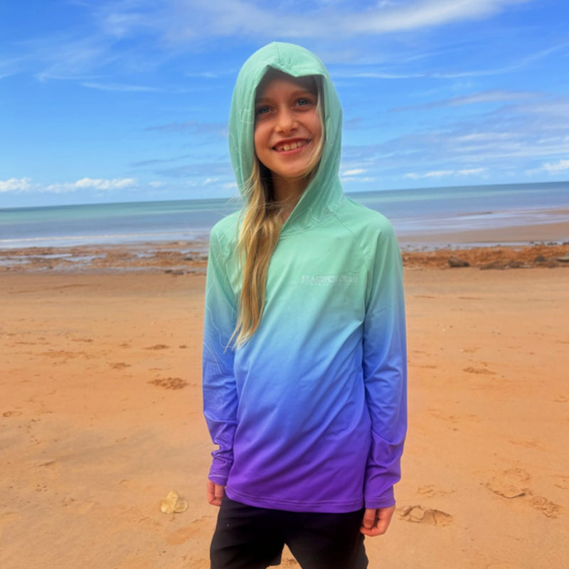Load image into Gallery viewer, STAUNCH CRAB KIDS CANDY CONTOUR UPF50+ LONG SLEEVE FISHING SHIRT [SZ:10]
