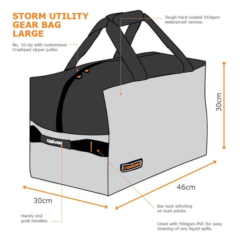 Load image into Gallery viewer, CRASHPAD UTILITY GEAR BAG STORM - LARGE
