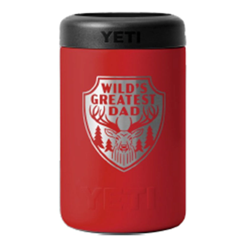 Load image into Gallery viewer, YETI RAMBLER 375ML COLSTER 2.0 WILDS GREATEST DAD [CLR:RESCUE RED]
