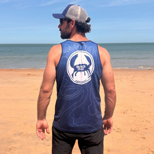 STAUNCH CRAB MENS BLUE CONTOUR SINGLET [SZ:3X-LARGE]