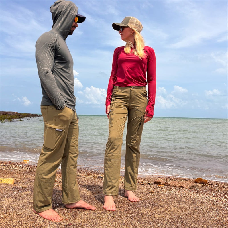 Load image into Gallery viewer, STAUNCH CRAB COAST TO CAMP PANTS KHAKI [SZ:2X-SMALL]
