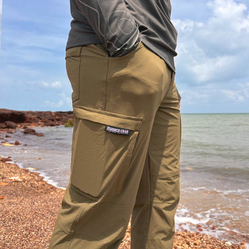 Load image into Gallery viewer, STAUNCH CRAB COAST TO CAMP PANTS KHAKI [SZ:SMALL]
