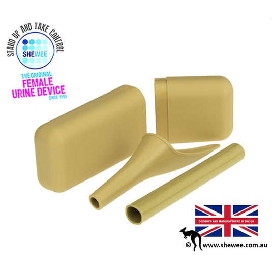SHEWEE EXTREME FEMALE URINATION DEVICE WITH CASE & TUBE [CLR:SAND]