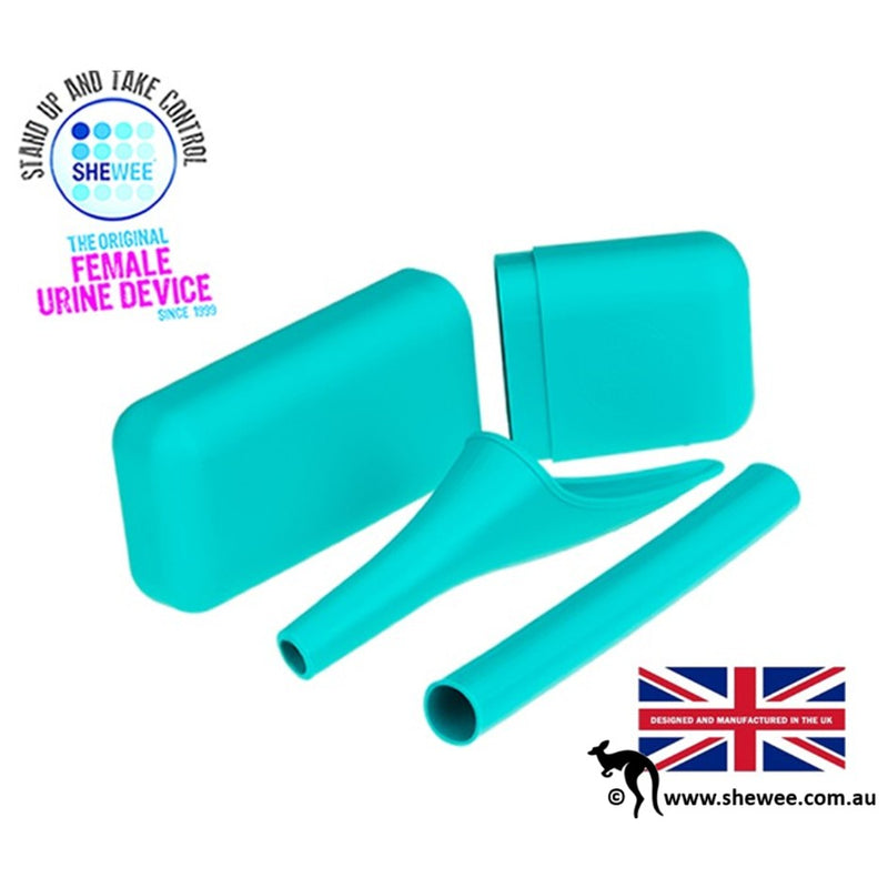Load image into Gallery viewer, SHEWEE EXTREME FEMALE URINATION DEVICE WITH CASE &amp; TUBE [CLR:AQUA]

