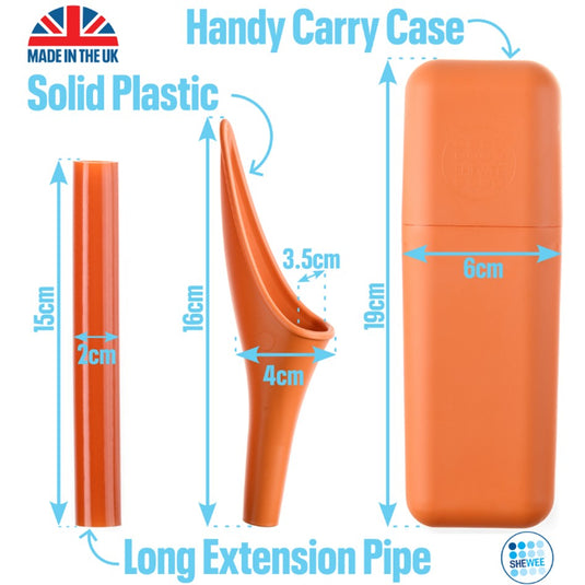 SHEWEE EXTREME FEMALE URINATION DEVICE WITH CASE & TUBE [CLR:AQUA]